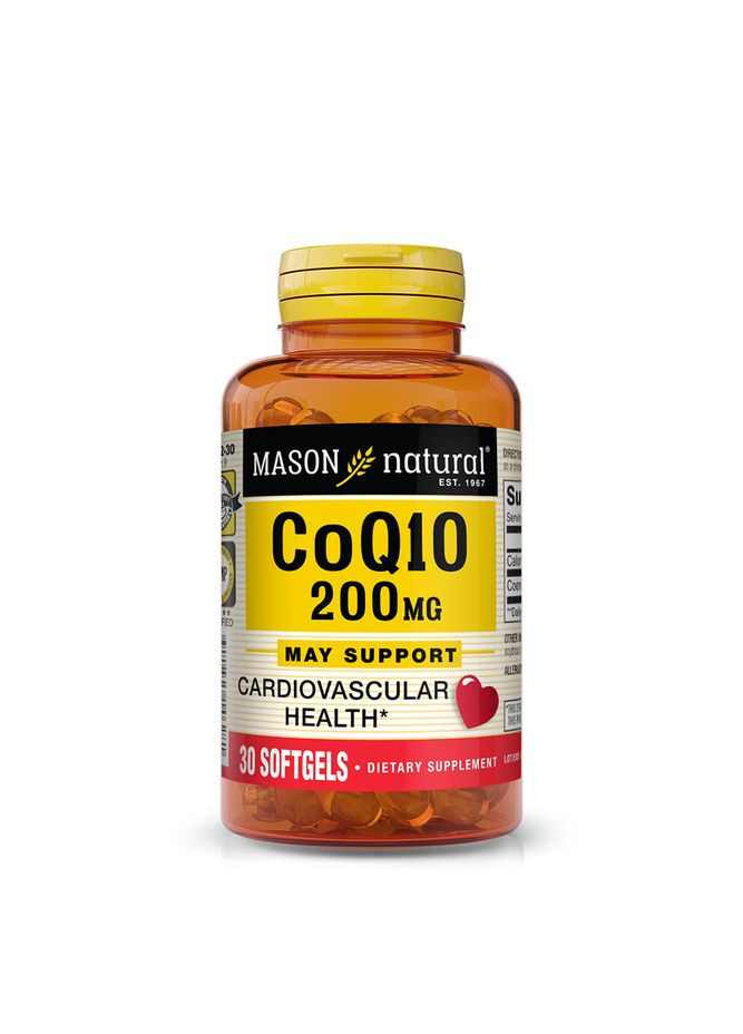 Натуральная добавка Co Q10 200 mg, 30 капсул Mason Natural (324422521)