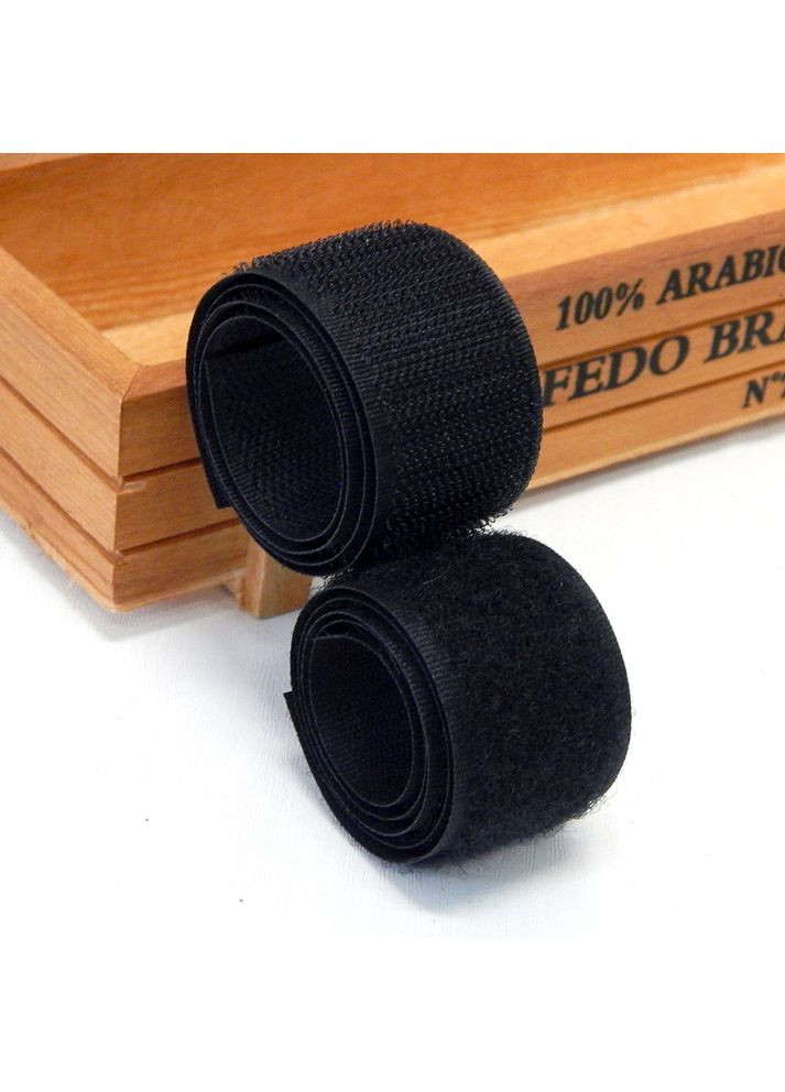 Лента-липучка Велкро, пришивная, 3,8 см, черная No Brand (340483597)