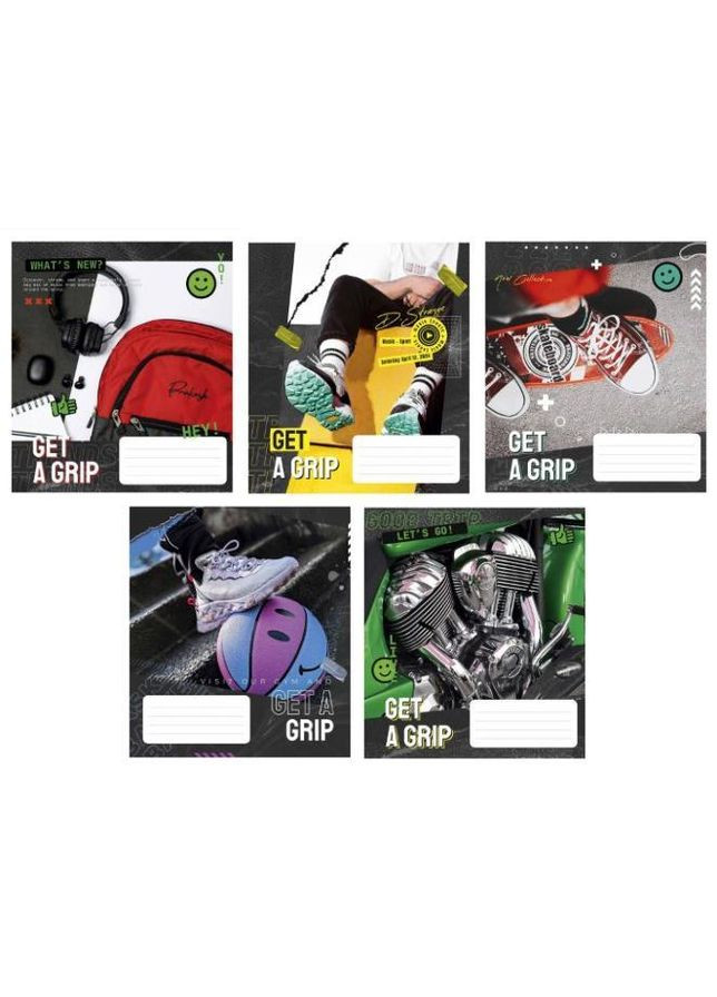 Зошит 48 арк. клітинка " " / Get a grip Школярик (342417496)