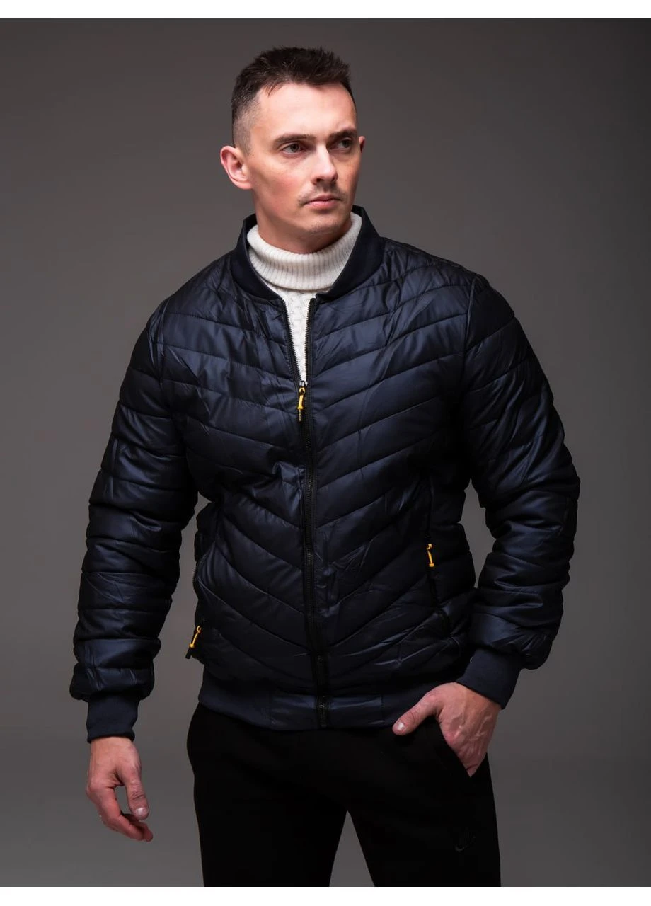 Синяя куртка бомбер весна casual No Brand
