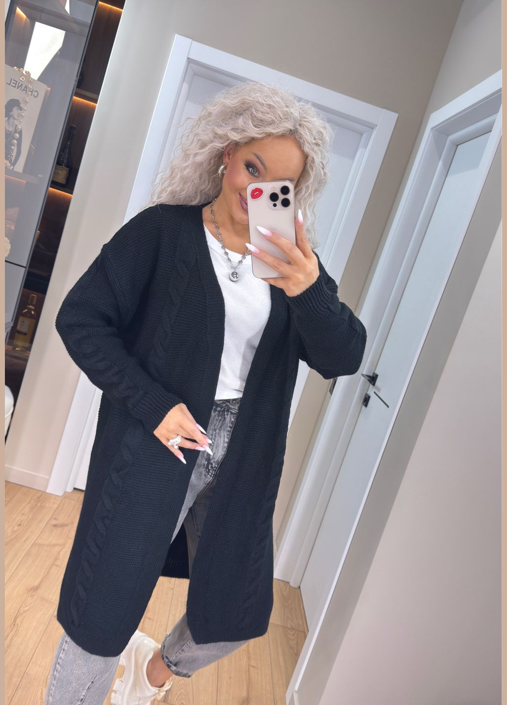 Черный демисезонный кардиган BANG__BOOOM