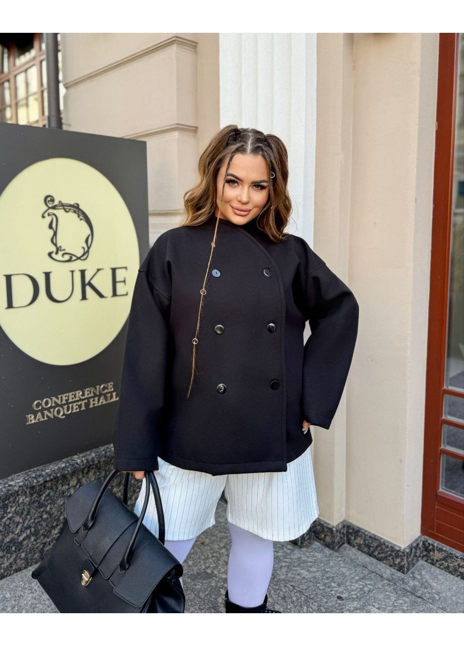 Черное демисезонное Женское пальто Гермес