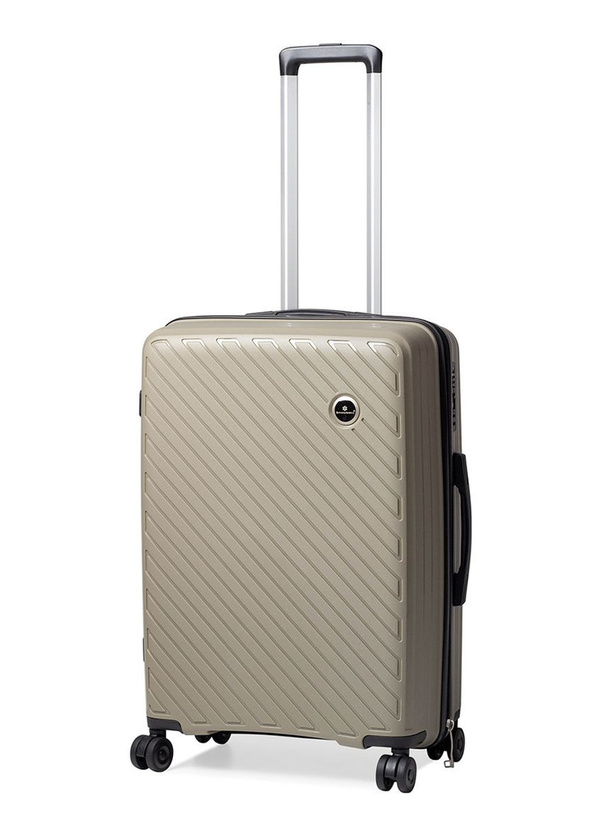 Чемодан средний M полипропилен беж. 66х46х26см/67л/3.5кг/ 20203 Snowball (324801716)