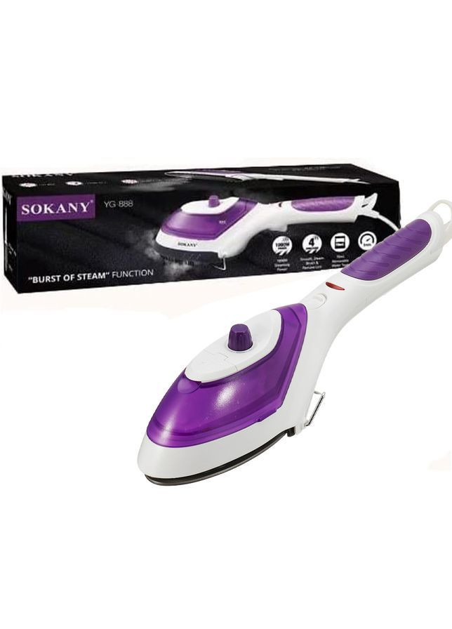 Ручний відпарювач 1000 Вт дорожній паровий праска зі знімним баком 100 мл (BM487) Sokany (372603058)