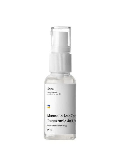 Пилинг для лица Mandelic Acid 7% + Tranexamic Acid 1% С миндальной кислотой 30 мл (4820266830434) Sane (398263230)
