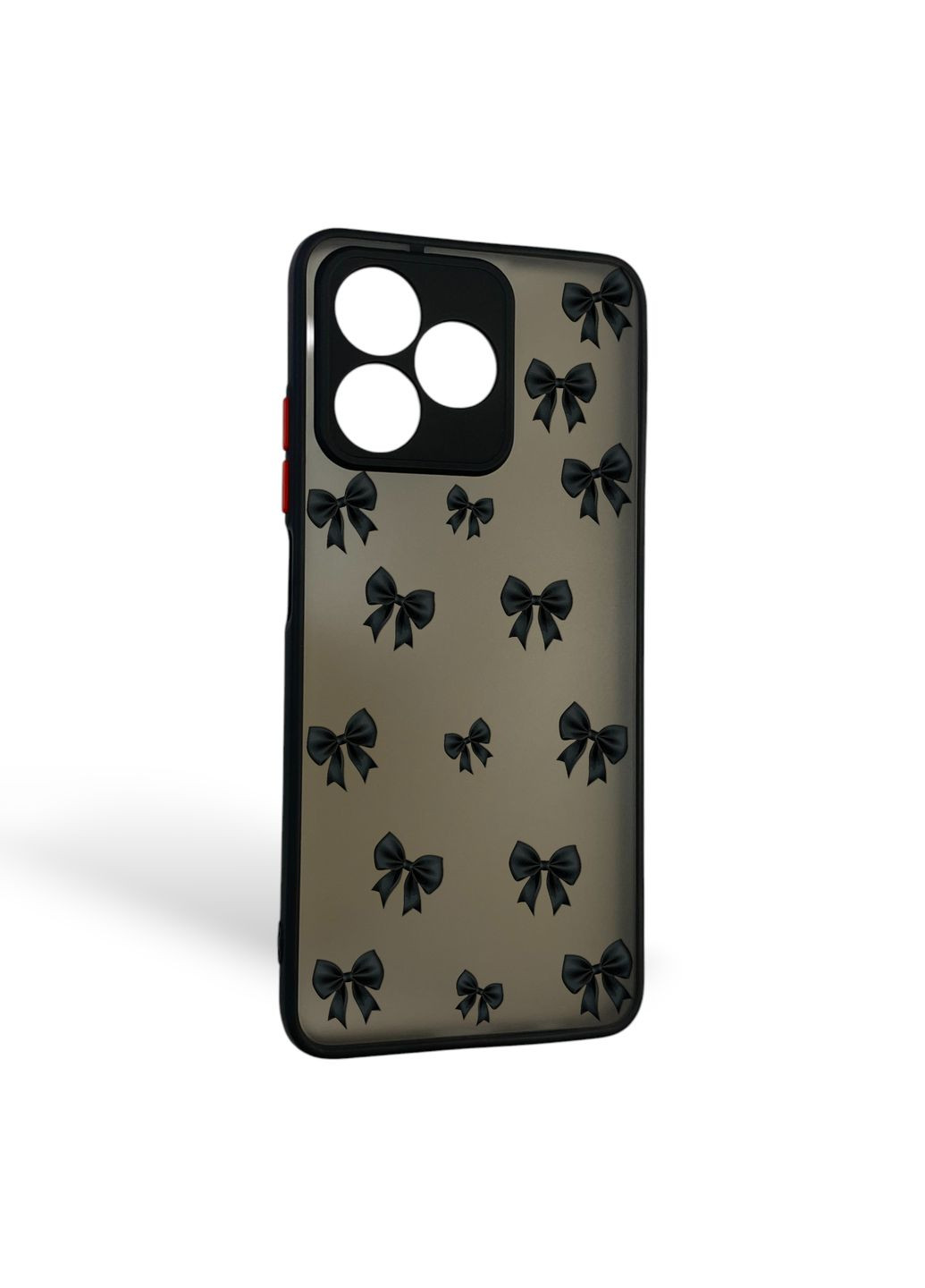 Чохол для телефона Note 50 с 3D принтом бантиків із захистом камери на реалмі нот 50 чорний Realme (366387434)