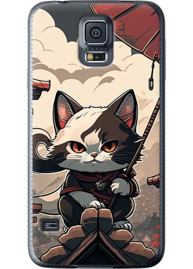 2D пластиковый чехол 'Япония - кот на крыше' для Endorphone samsung galaxy s5 duos sm g900fd (278239200)