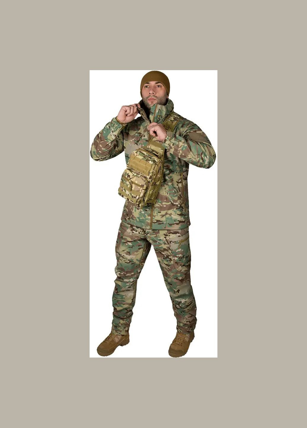 Комбінована демісезонна куртка c stalker softshell camo Camotec