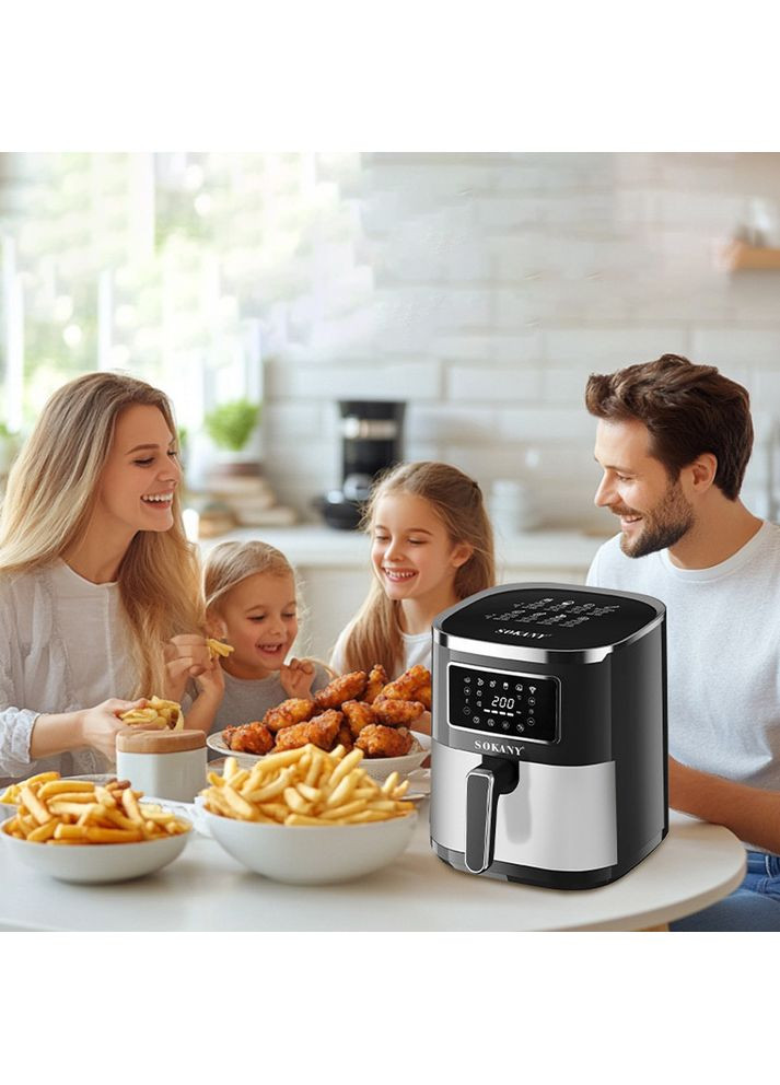 Аерофритюрниця 7 л, SK-10052 + Подарунок 100 шт. Форми для фритюрниці/Кухонний аерогриль/Бультипіч Sokany (367058222)