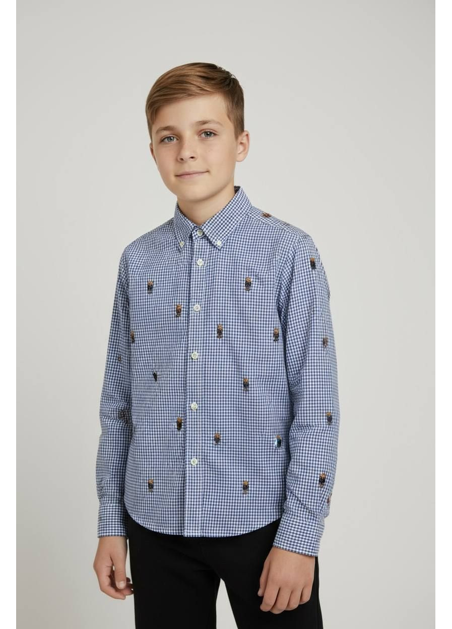 Синяя рубашка Ralph Lauren