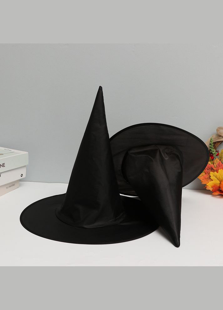 Шляпа ведьмы, колпак волшебника Черная однотонная A.G. (299770170)