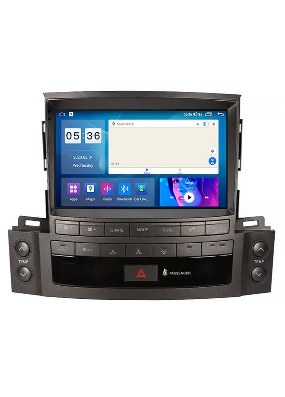 Штатна магнітола для Lexus LX III 2007-2012 екран 9" 4/64 Gb CarPlay 4G Wi-Fi GPS Prime 3 шт. Lesko (336200593)
