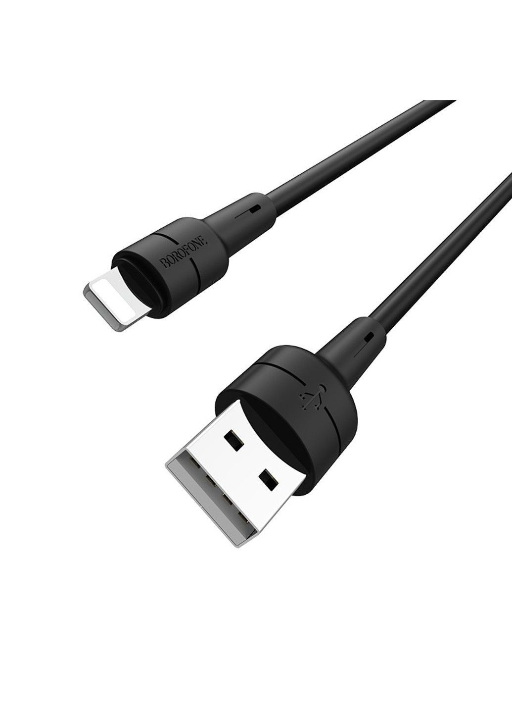 Кабель BX30 USB to iP 2.4A, 1m, silicone, TPE connectors, Black Borofone (380482386)