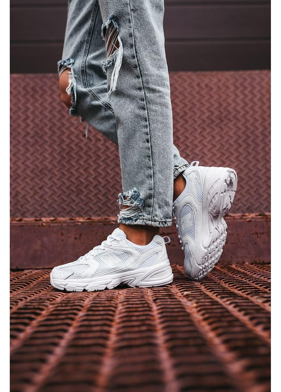 Білі Осінні кросівки чоловічі new balance 530 white нью беланс 530 No Brand