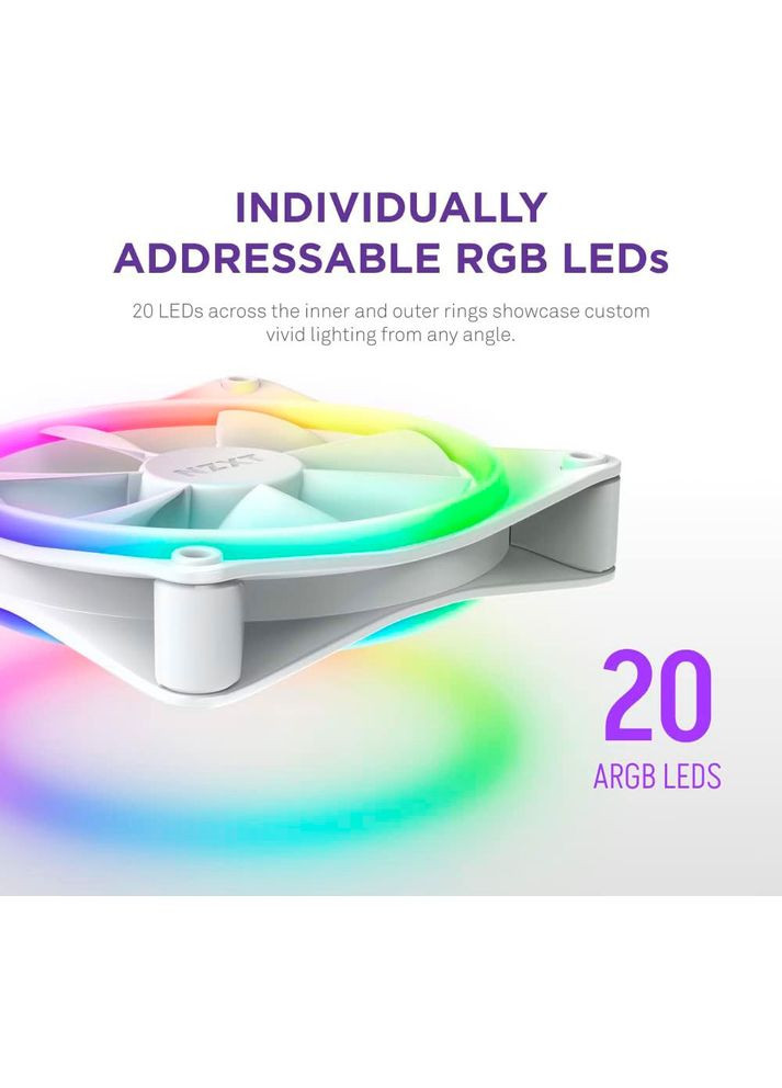 Кулер корпусный F140 RGB Duo White (RF-D14SF-W1) NZXT (323109290)