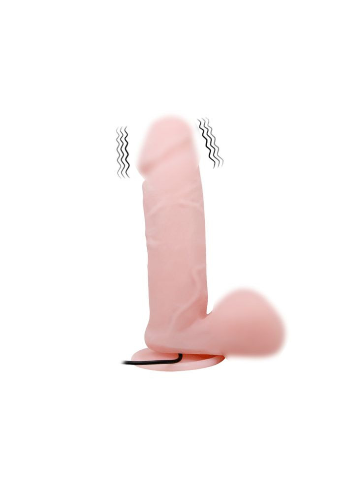 Вібратор на присоску реалістичний із мошонкою REALISTIC DILDO DONG LyBaile (317747965)