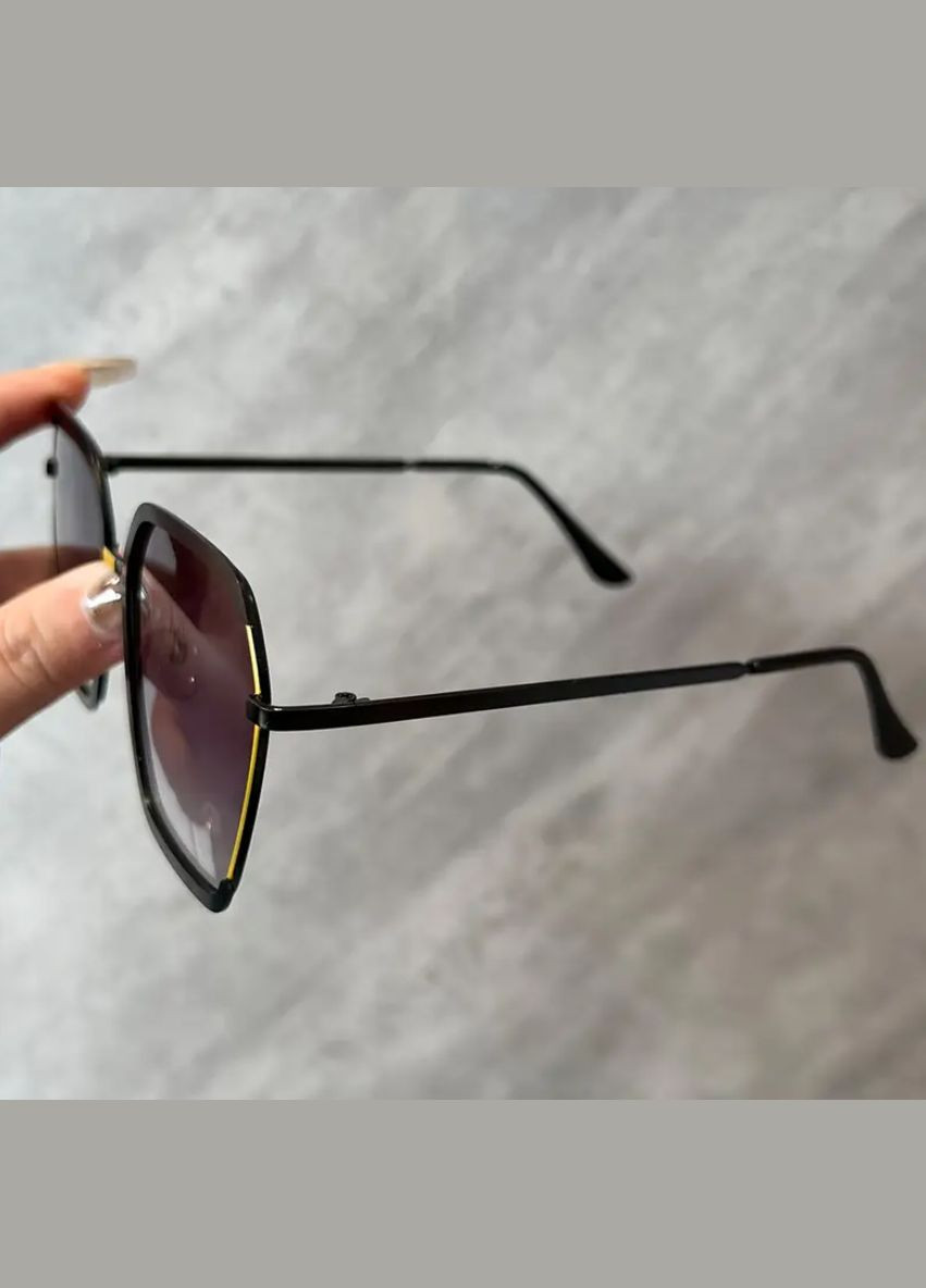 Очки женские солнцезащитные. Черные с градиентом очки от солнца. No Brand (331154575)