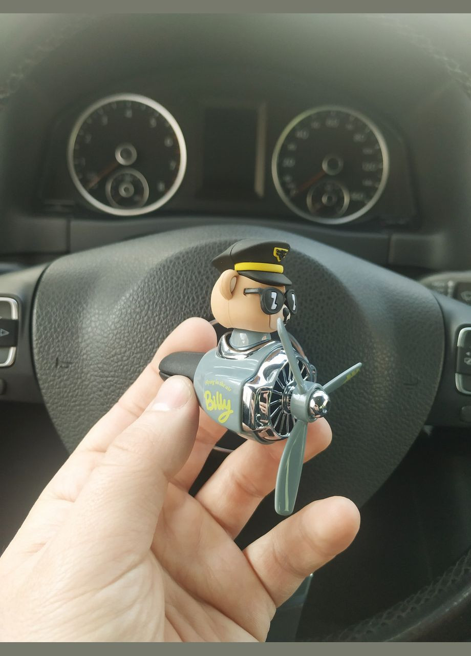 Автомобильный Ароматизатор Bear Мишка Пилот беж многоразовый на пружине Pilot (322463285)