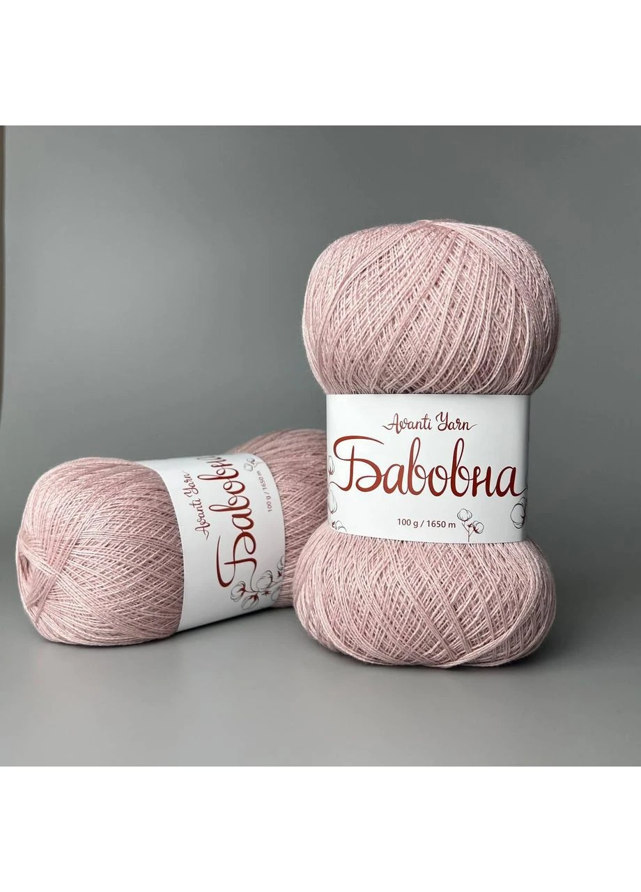 Пряжа Yarn Бавовна, паковання 5 мотків по 100 г (паковання 500 грамів) 150 пильна троста Avanti (391110343)