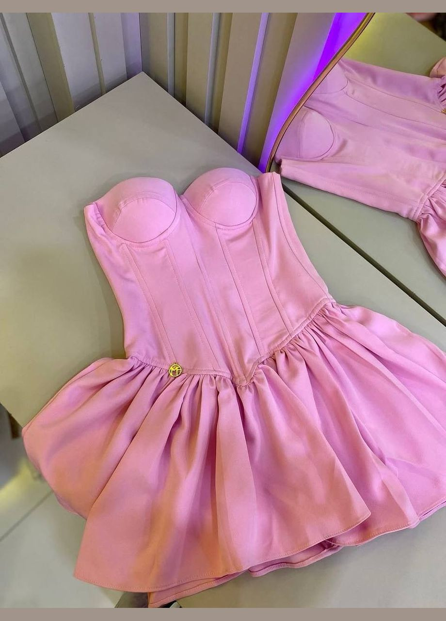 Рожева святковий сукня No Brand однотонна