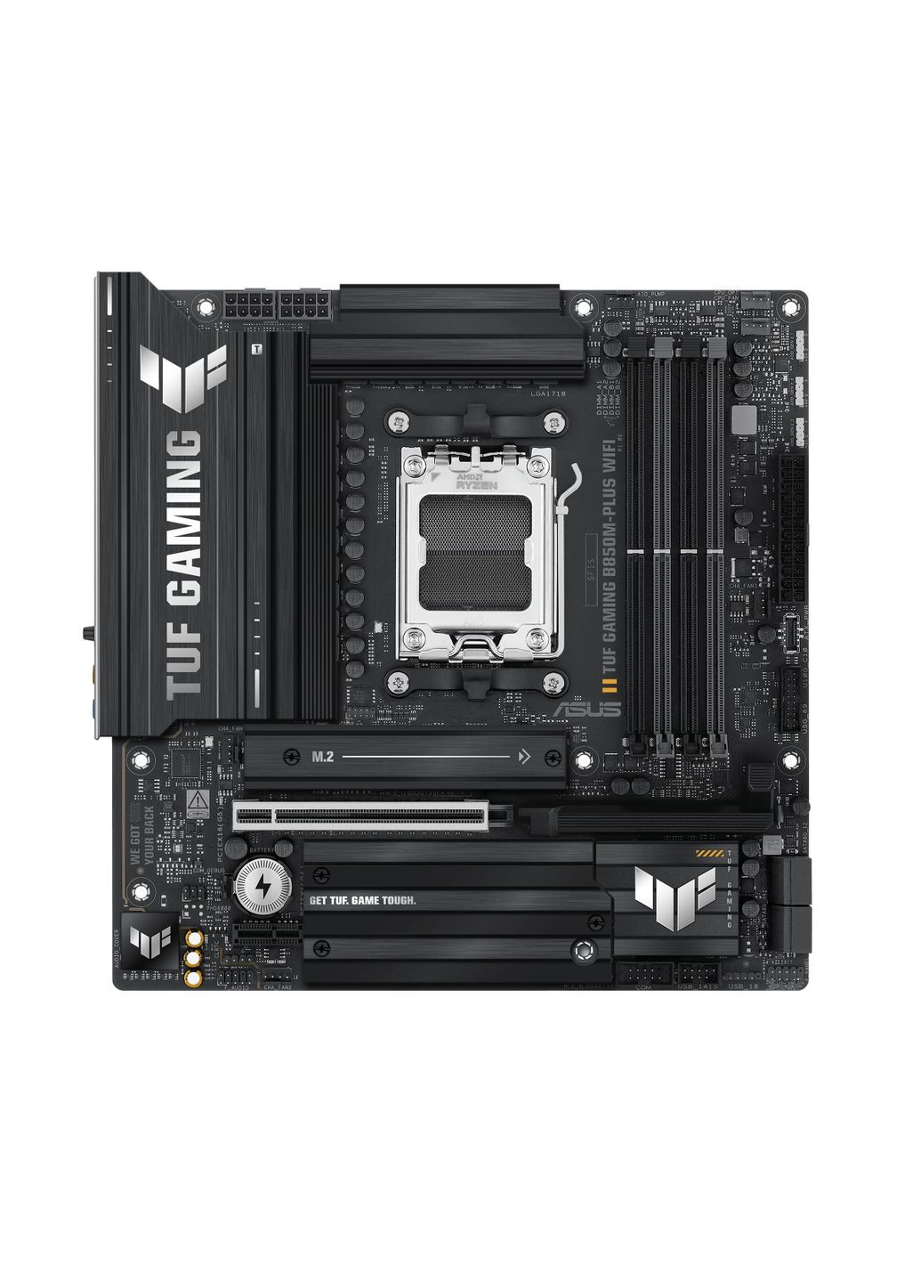 Материнська плата TUF GAMING B850M-PLUS WIFI7 sAM5 B850 4xDDR5 M.2 HDMI DP Wi-Fi BT mATX Asus (365749093)