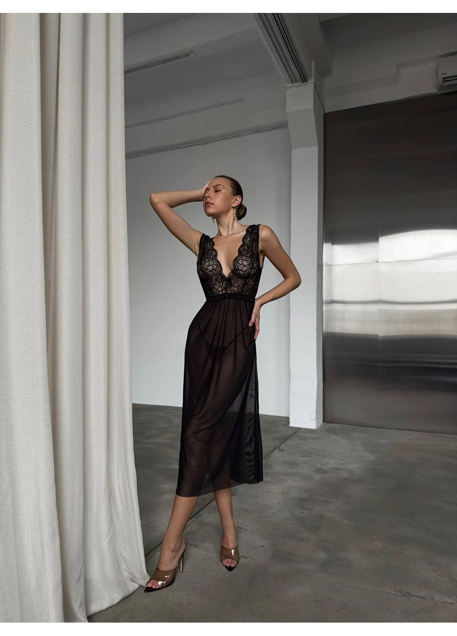 Сукня-комбінація чорна Vital-Textile 270/39 (361853707)