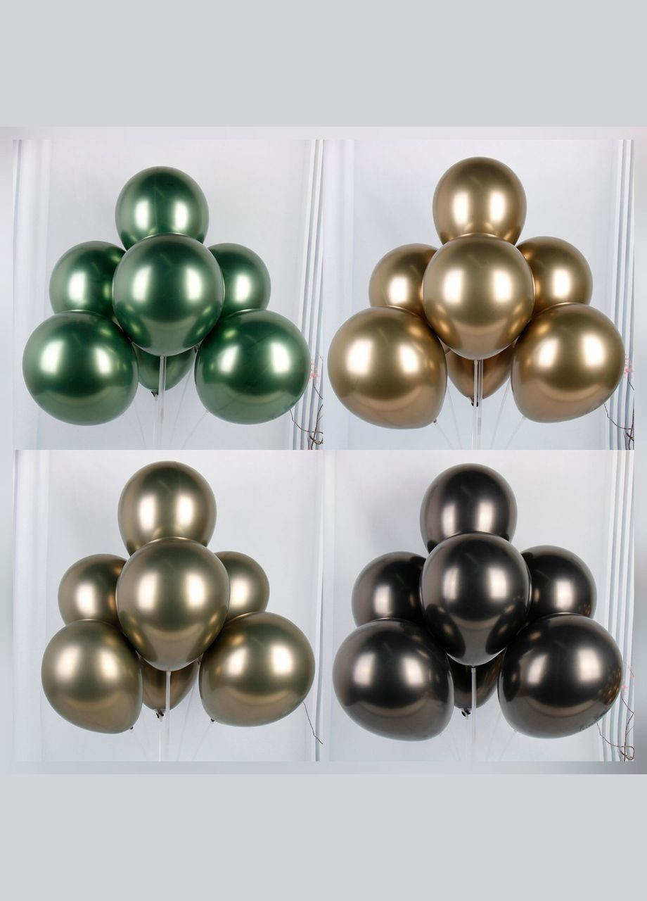 Латексные шары хром 12 дюймов 50 шт. в упаковке rose red No Brand (345704357)