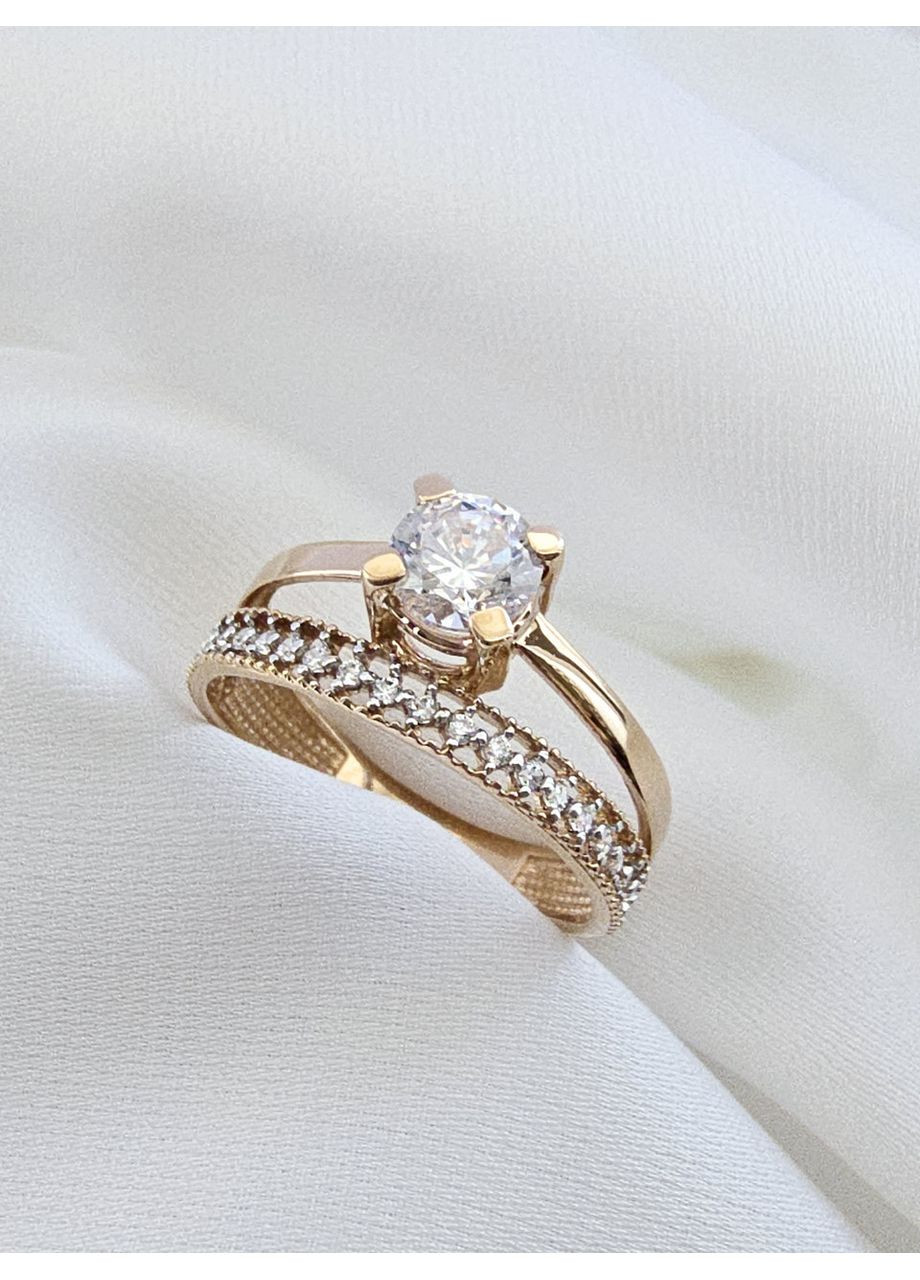 Золотое двойное кольцо Столичная ювелирная фабрика (16,5г.) 140733 -1к Столична Ювелірна Фабрика (355795622)