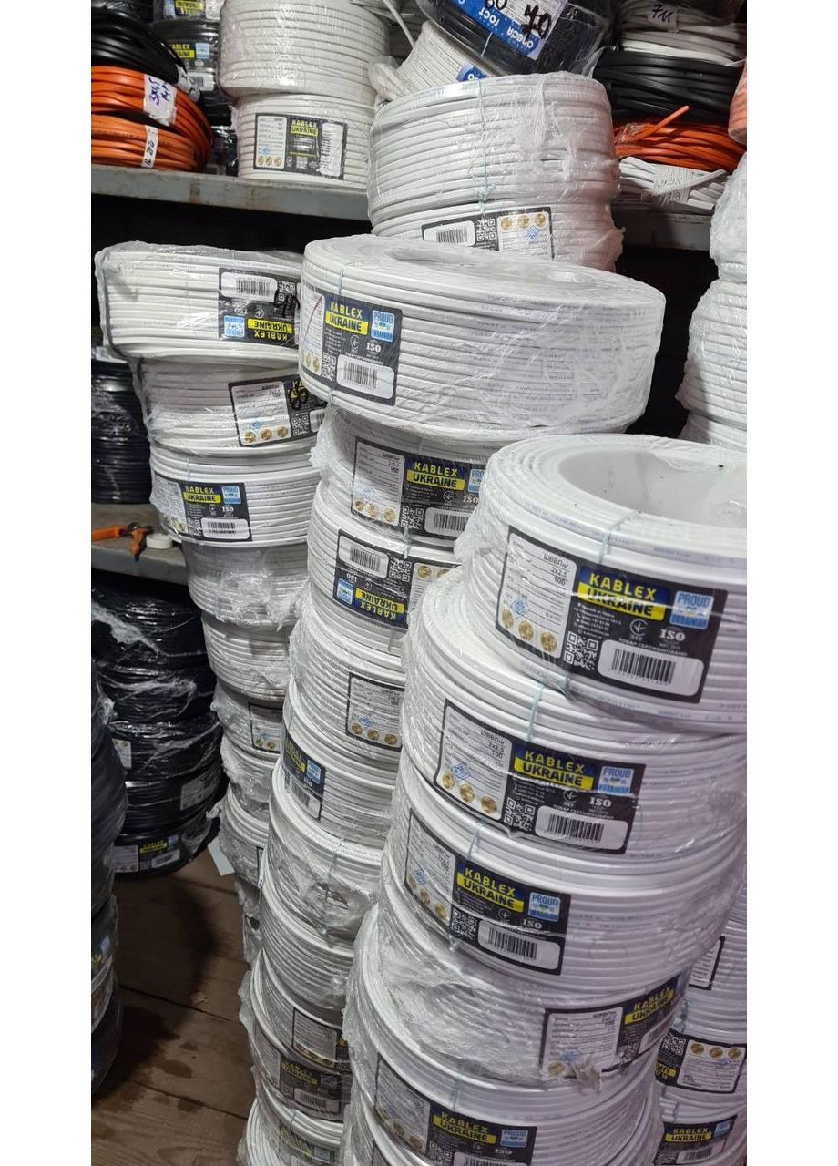 Кабель силовий багатожильний ПВС 2х2,5 Одеса ГОСТ ЄС 100% мідь (кратно 5м) Каблекс Україна (362603543)