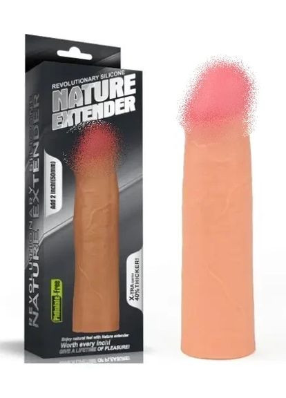 Насадка на член — Revolutionary Silicone Nature Extender Add 2" Flesh Lovetoy (349499330)