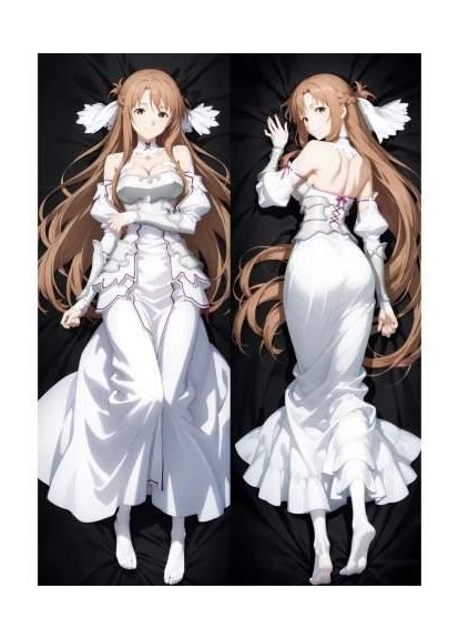 Дакiмакура 150х50 см Асуна Юкі Майстри Меча Онлайн Asuna Yuuki Sword Art Online Подушка з наволочкою двостороння Viva (359050884)