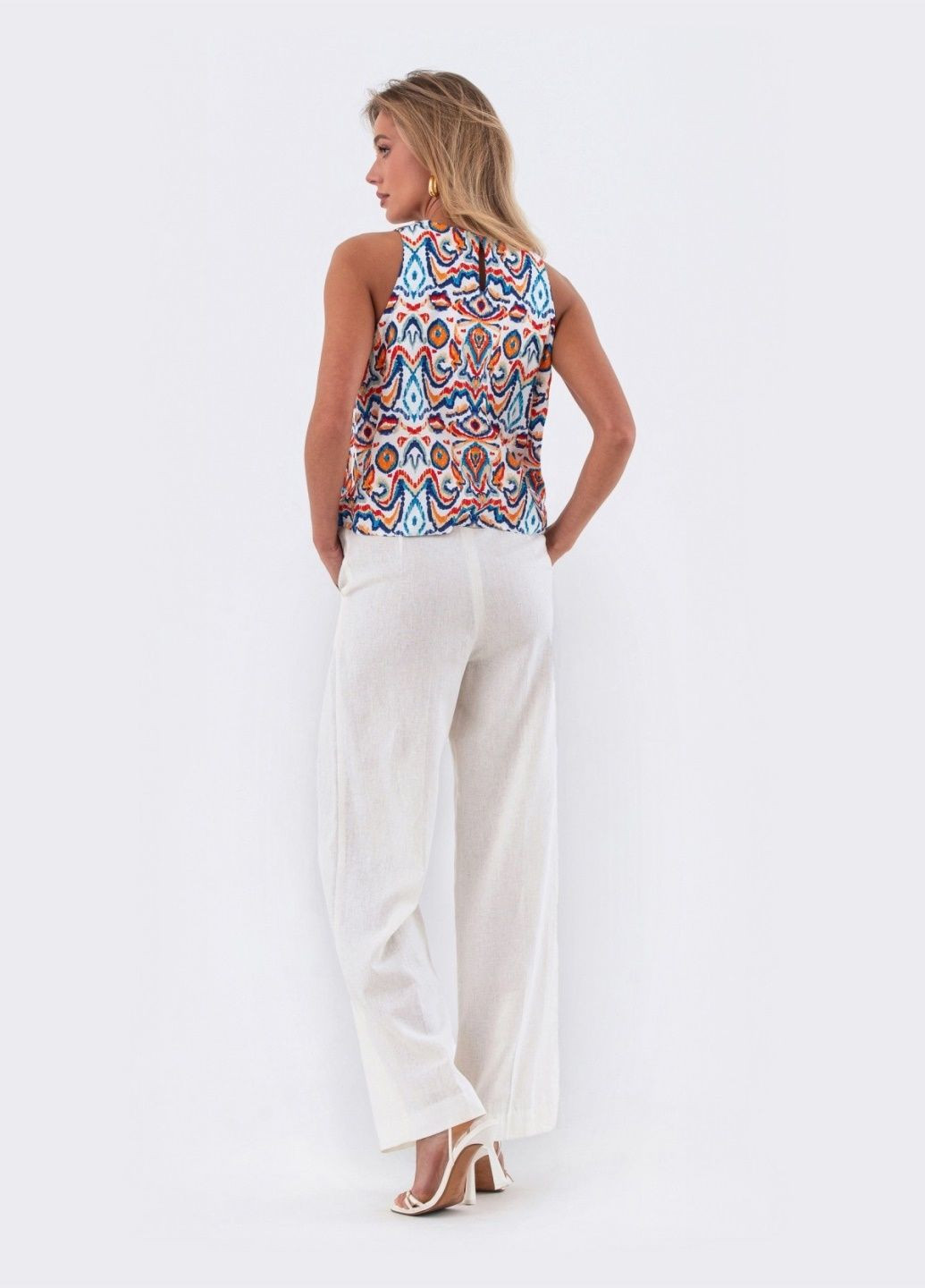 молочный костюм с принтованной блузкой Dressa (297949184)