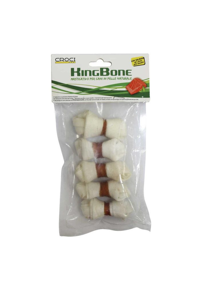 Ласощі для собак Кістка Лосось жилована вузлова King Bone Salmon, 5 см, 10 гр, 5шт/уп C1003463 Croci (295932037)