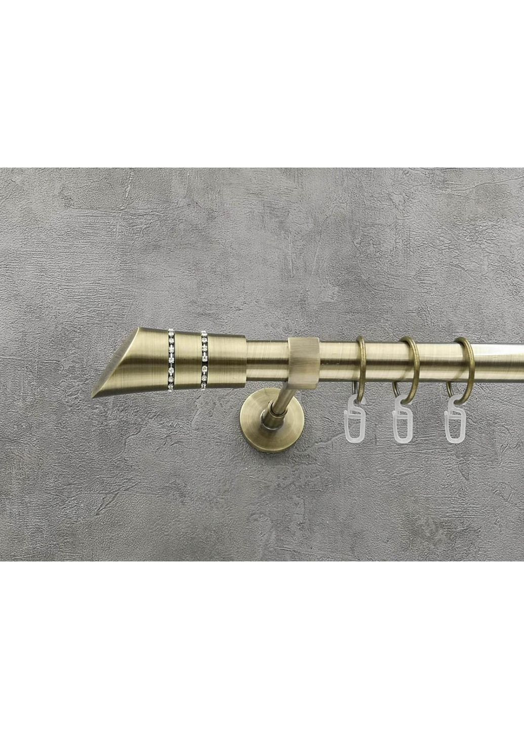 Карниз Діва гладка штанга одинарний модерн 25 мм 240 см Антик Quadrum (352778259)