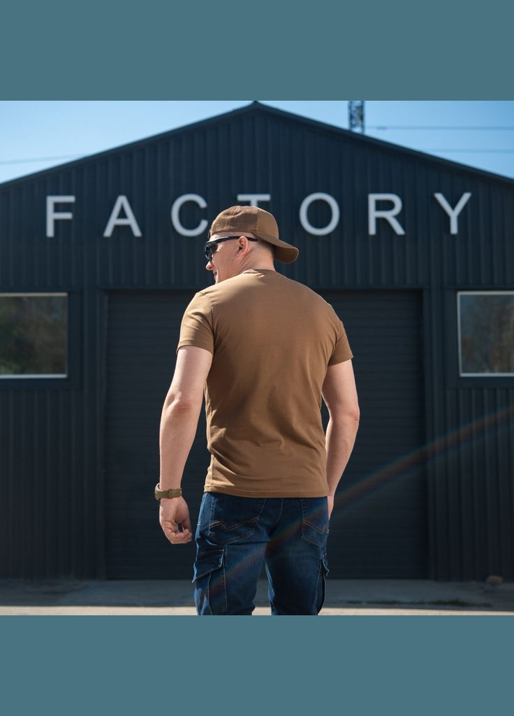 Футболка тактическая хлопковая 93/7 Coyote Brown M-TAC (333984560)