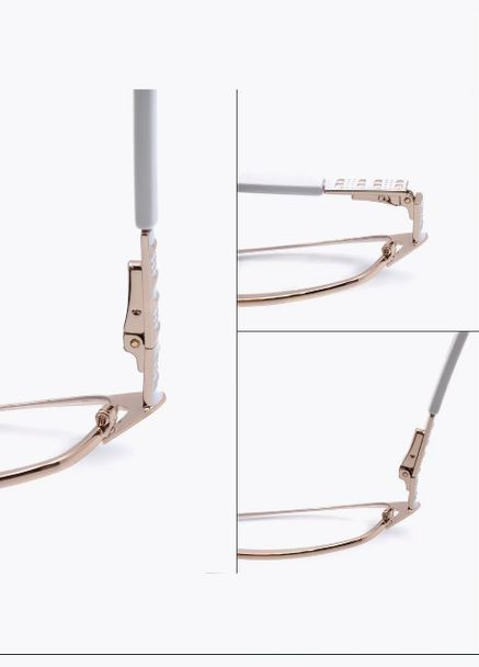 Жіночі окуляри Glodiatr для зору +3.75 метал лисичка Білі Ralph (335814045)