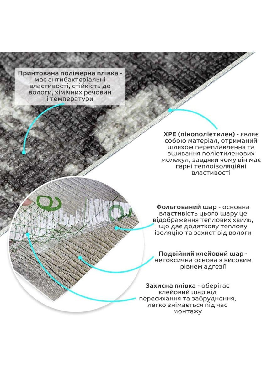 Самоклеючі шпалери сіра цегла 2800х450х1,8мм SW-00000724 Sticker Wall (300241879)