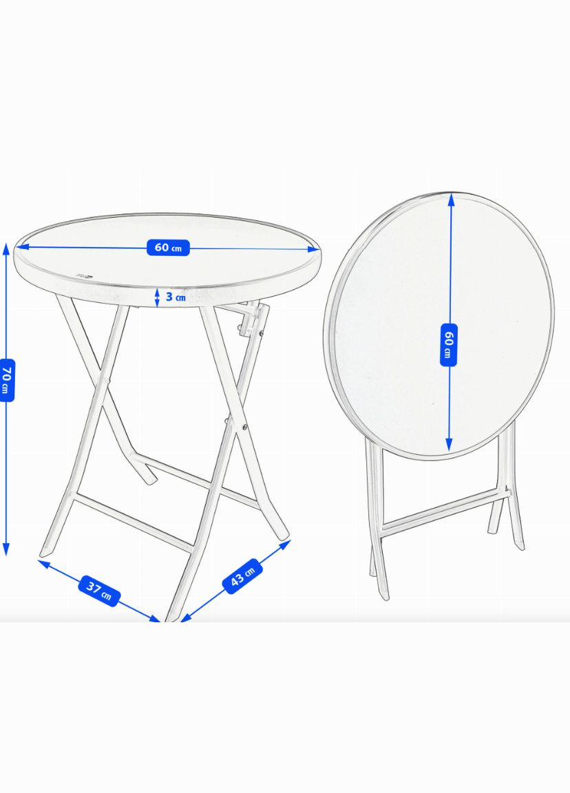 Комплект садовой мебели Linda стол и 2 стулья Jumi (303126581)
