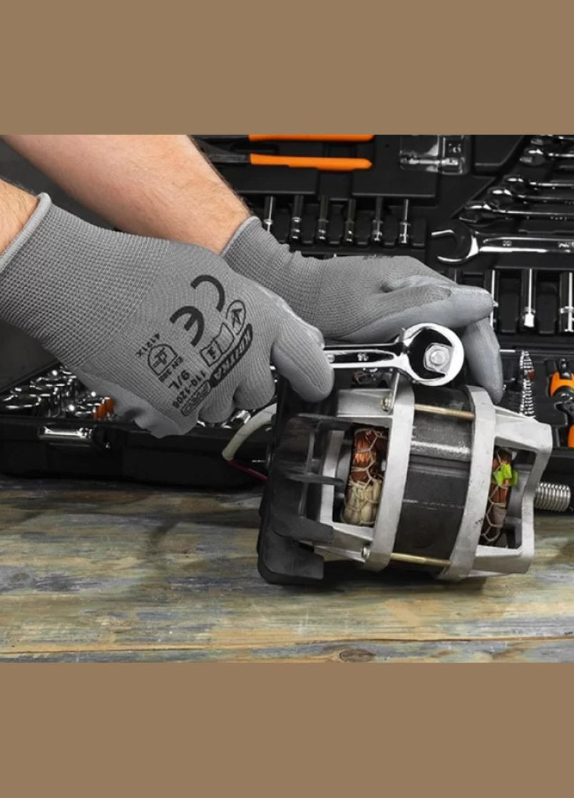 Защитные перчатки ЦВЕТОК PRO Expert (XL/) с нитриловым покрытием 1 пара (24665) КВІТКА (315890337)