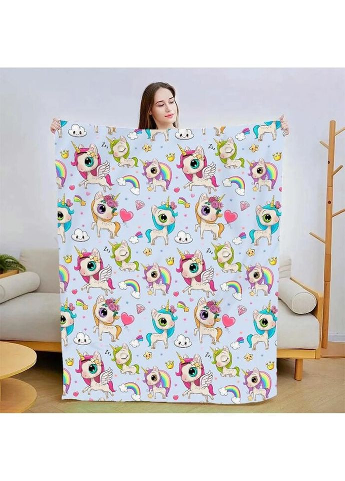 Плед 3D Очаровательные пони 3085_B 13843 135х160 см FlexDress (317732908)