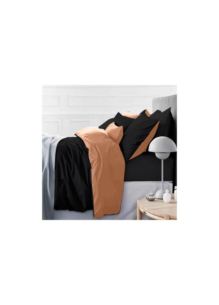 Постільна білизна Сатин Dark Coffee 0165+0055 220х240 (m178656) Mirson Сатин Dark Coffee 0165+0055 220х240 - King Size (366568608)