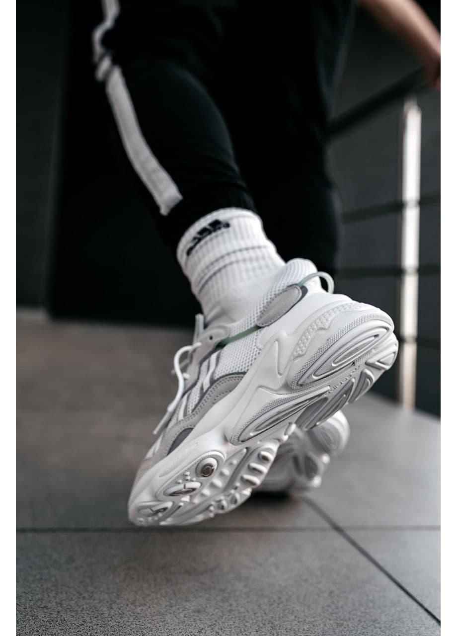 Бежевые демисезонные кроссовки мужские adidas ozweego adiprene pride beige white 2 адидас озвиго No Brand