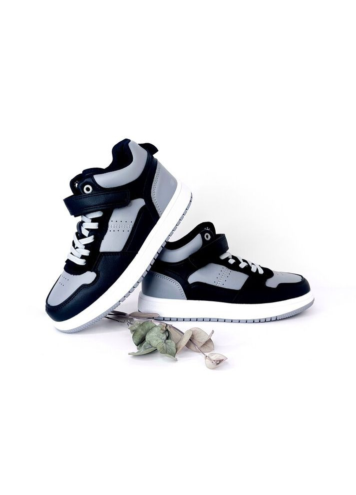 Черные демисезонные ботинки хайтопы 26 г 17 см черный артикул д183 Apawwa