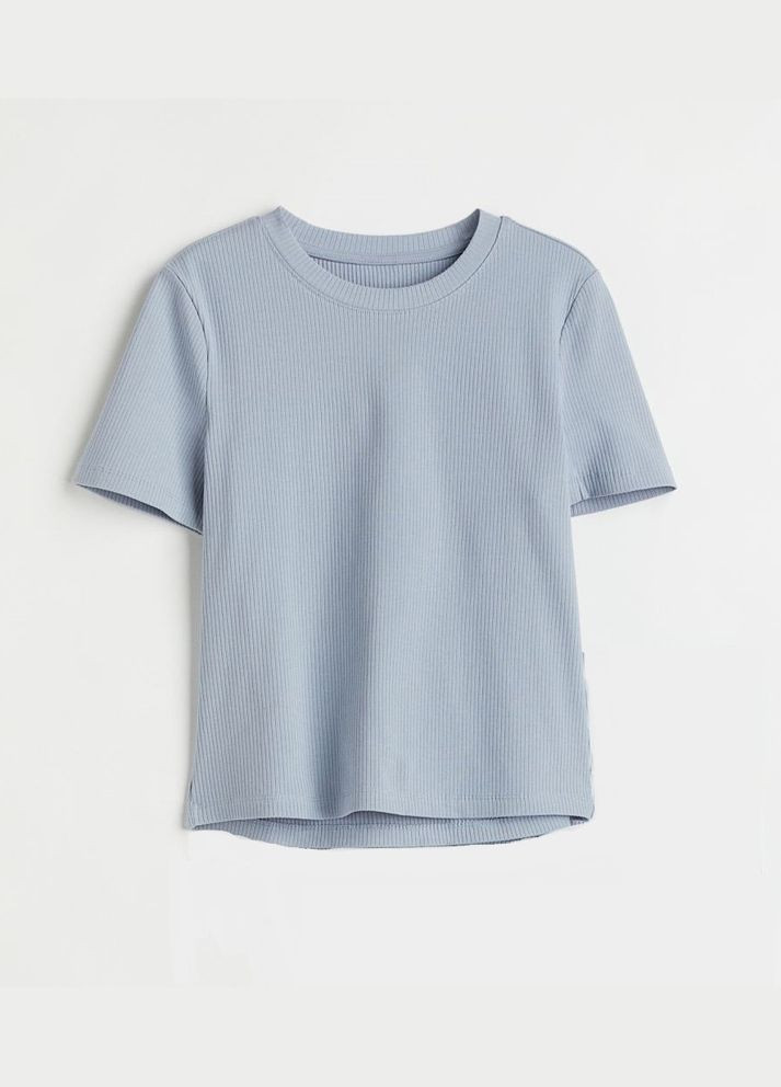 Светло-голубая всесезон футболка пижамная H&M