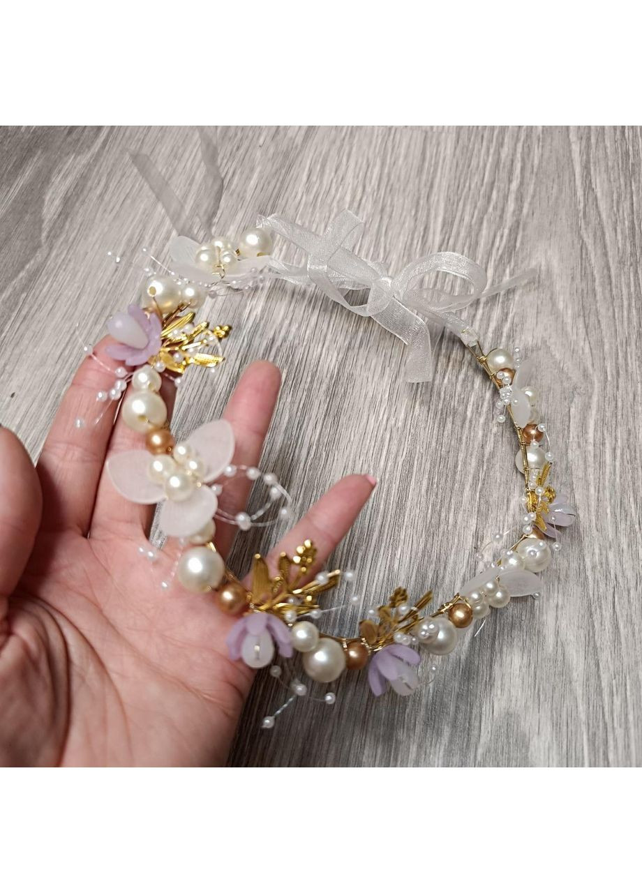 Ніжний вінок Феї обідок Ельфа Святковий віночок із квітами No Brand (348357129)