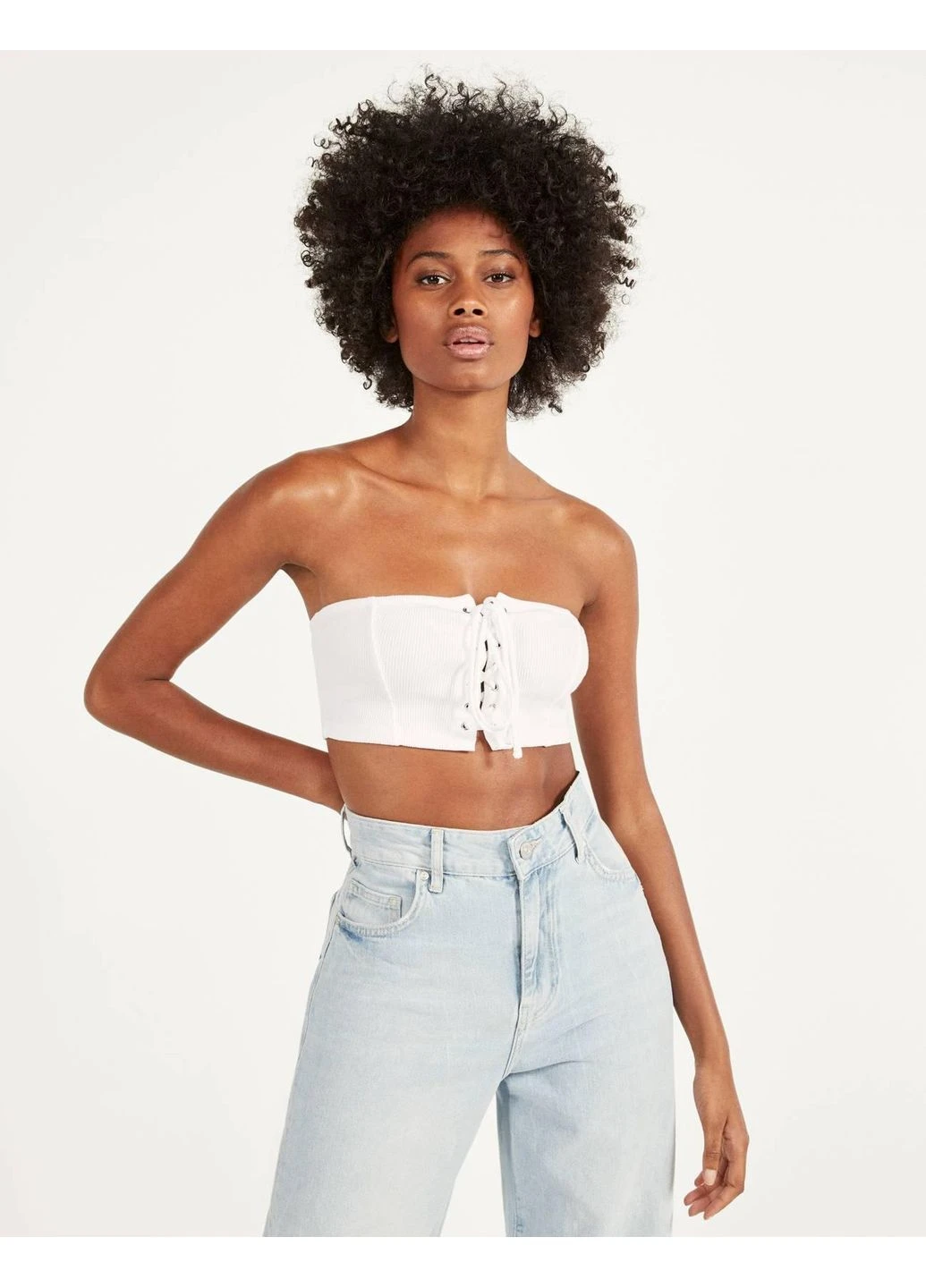 Топ лето,белый, Bershka (397561194)
