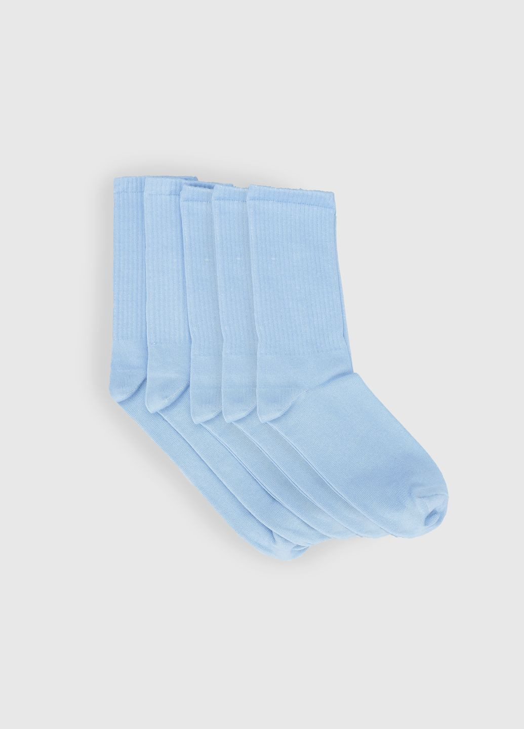 Блакитні набір шкарпеток великий 5шт Ейсік однотонні (301907879)
