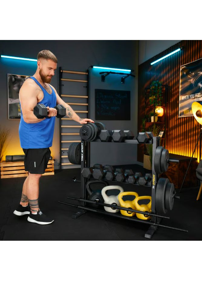 Стойка 3-уровневая для гантелей, грифов и гирь TX-075DR TREX Sport (360801972)