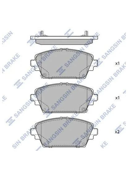 Колодки тормозные передние Nissan Primera (P12) (02-) (SP1582A) HI-Q (381359880)