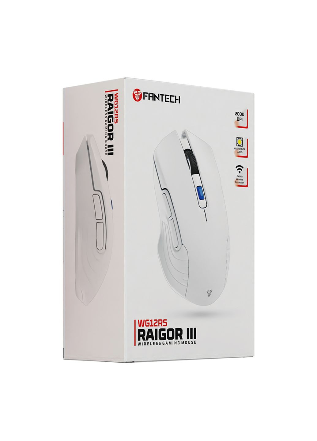 Бездротова Миша Ігрова WG12RS Raigor III Silent click Бiлий Fantech (370440449)